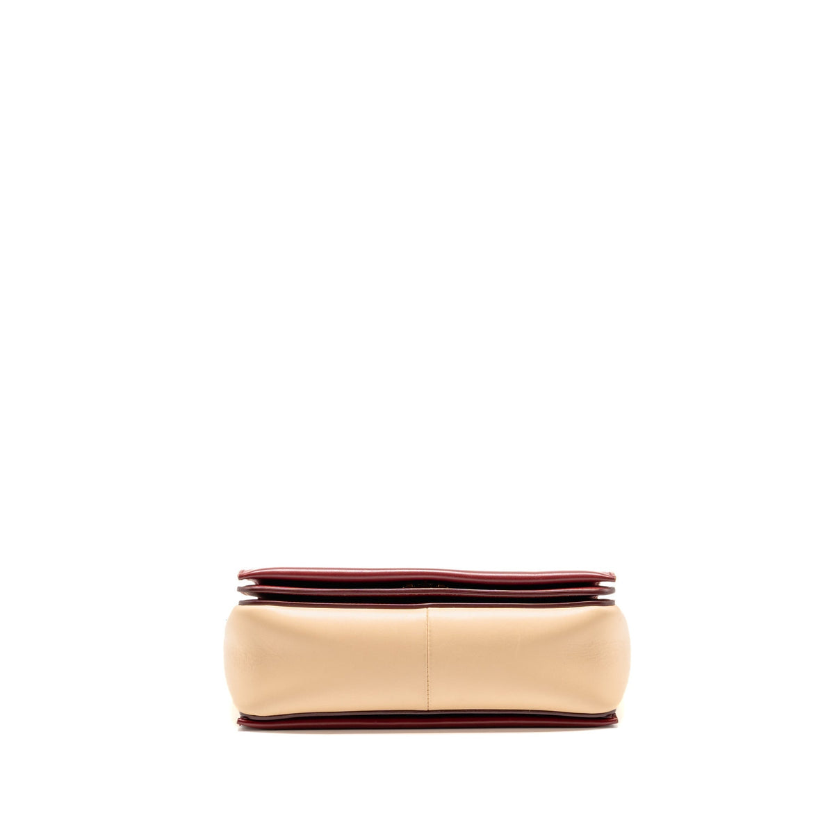 Celine Medium Frame Bag Calfskin Ruby Red / Beige GHW