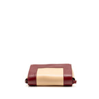 Celine Medium Frame Bag Calfskin Ruby Red / Beige GHW