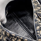 DIOR VINTAGE BOWLING BAG BLUE OBLIQUE CANVAS SHW