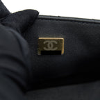 CHANEL MINI SQUARE FLAP BAG LAMBSKIN BLACK LGHW (MICROCHIP)