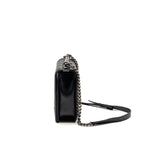 Chanel large boy bag quilted calfskin black ruthenium silver hardware