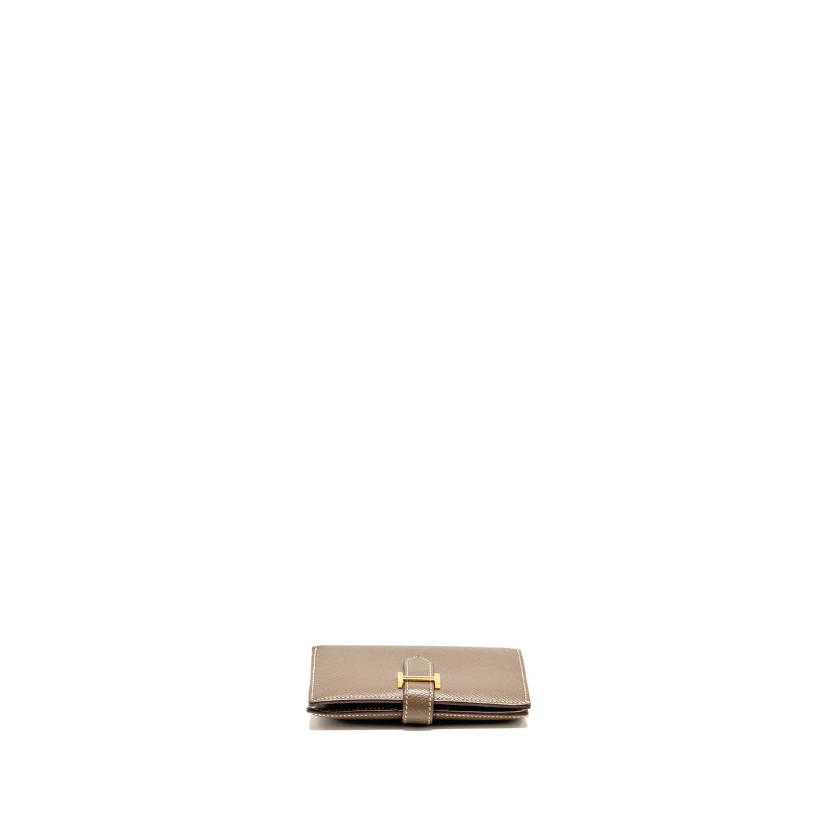 Hermes Bearn Compact Wallet Epsom Etoupe GHW