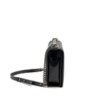 Chanel large boy bag quilted calfskin black ruthenium silver hardware