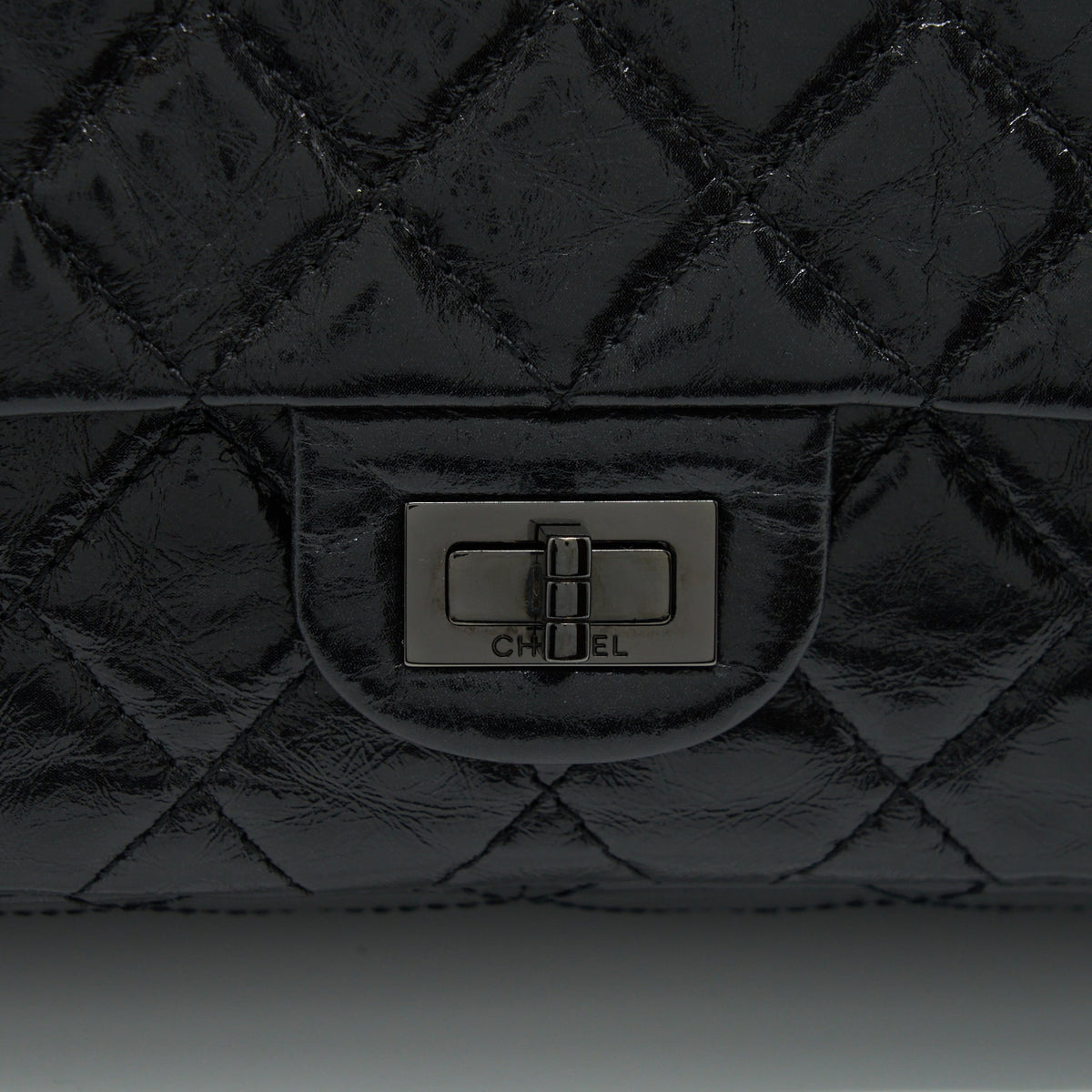 CHANEL 2.55 226 REISSUE AGED CALFSKIN SO BLACK