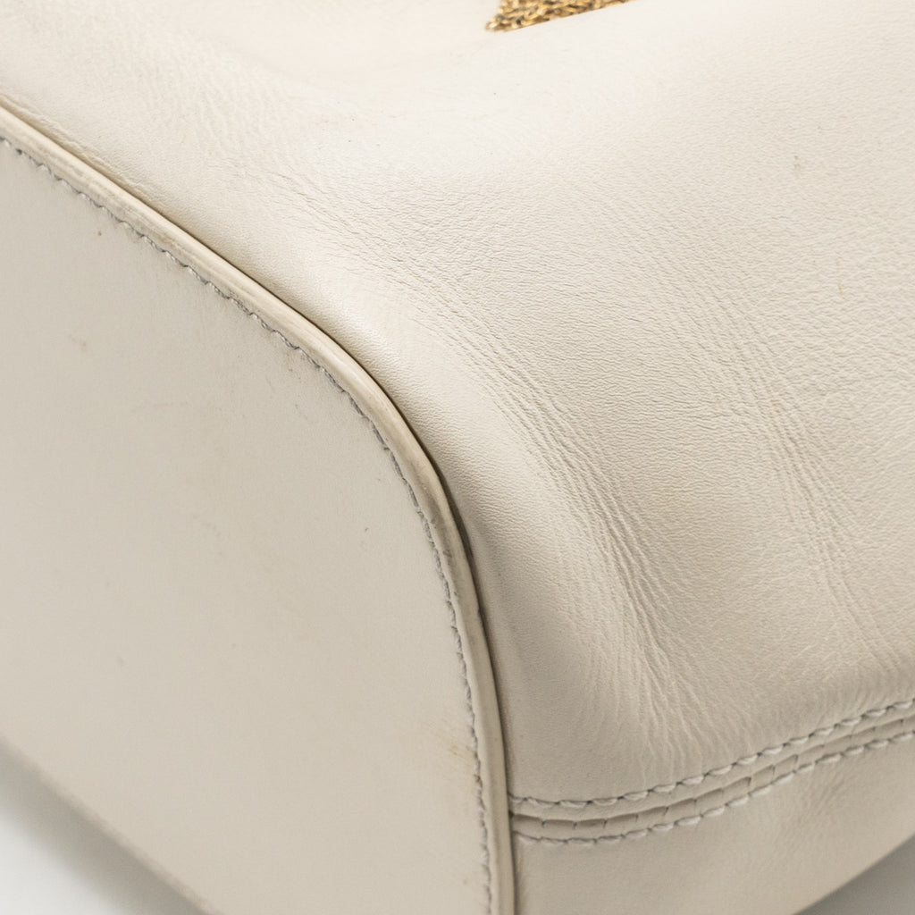 Bvlgari Serpenti Forever Bucket Bag Calfskin White/Green LGHW
