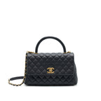 CHANEL COCO HANDLE MEDIUM IN CAVIAR BLACK