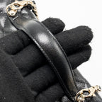 CHANEL 25P CC TOP HANDLE VANITY WITH CHAIN CAVIAR BLACK LGHW (MICROCHIP)