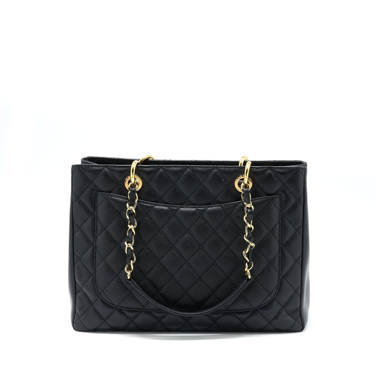 CHANEL GRAND SHOPPING TOTE BAG CAVIAR BLACK GHW