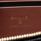 CHANEL 25P CC TOP HANDLE VANITY WITH CHAIN CAVIAR BLACK LGHW (MICROCHIP)