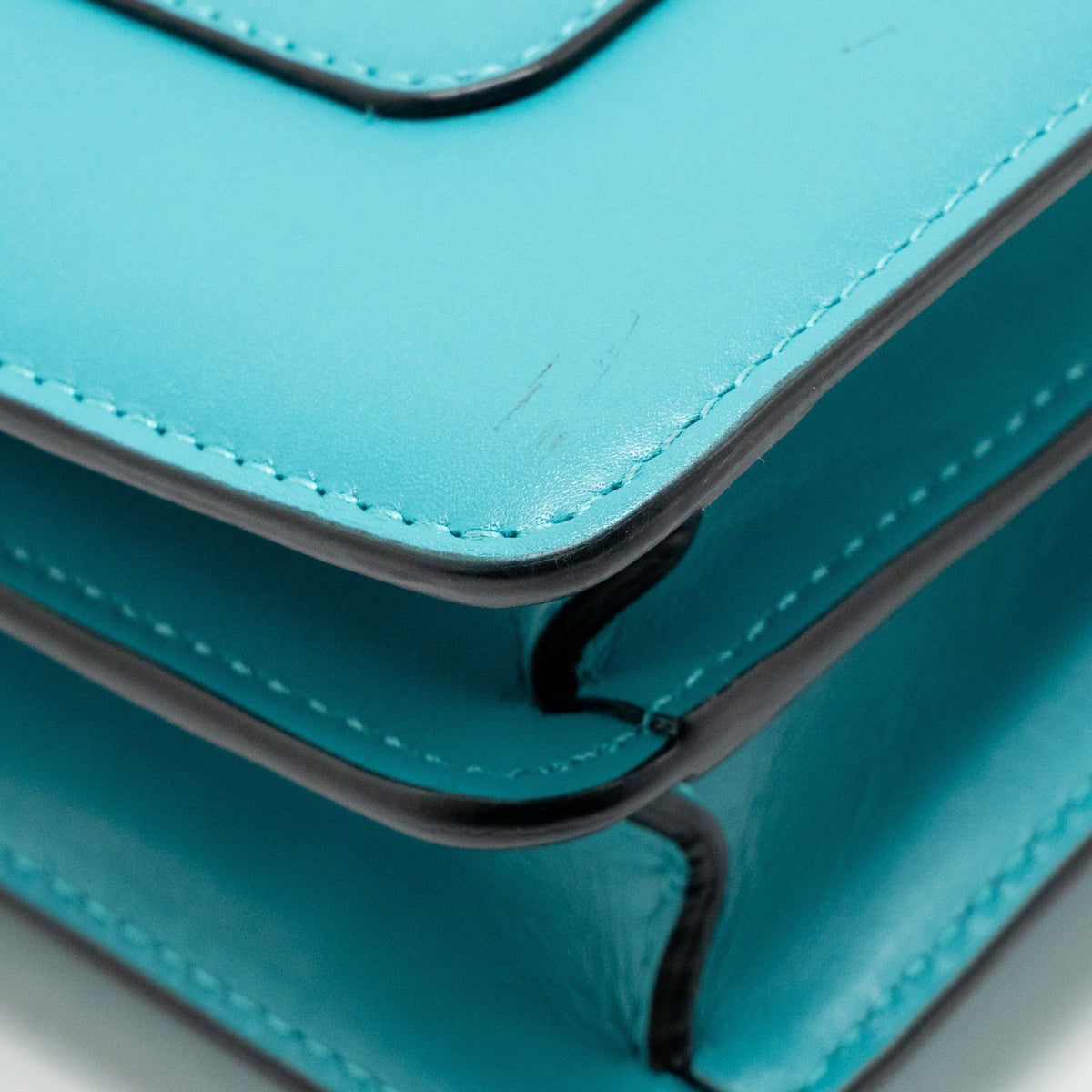 Bvlgari Serpenti Forever Shoulder Bag Calfskin Turquoise LGHW