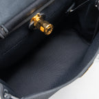 HERMES HERBAG ZIP 31 BAG CANVAS/HUNTER BLACK GHW