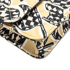 CHANEL MINI FLAP BAG FABRIC BEIGE / MULTICOLOUR LGHW (MICROCHIP)