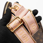 LOUIS VUITTON MULTI POCHETTE ACCESSORIES ROSE CLAIR STRAP MONOGRAM CANVAS GHW