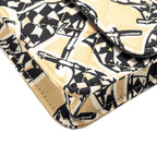 CHANEL MINI FLAP BAG FABRIC BEIGE / MULTICOLOUR LGHW (MICROCHIP)