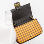 Fendi nano baguette bag charm leather yellow/multicolour GHW