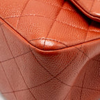 CHANEL JUMBO CLASSIC DOUBLE FLAP BAG CAVIAR RED GHW