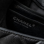 CHANEL CLASSIC JUMBO SINGLE FLAP BAG CAVIAR BLACK SHW