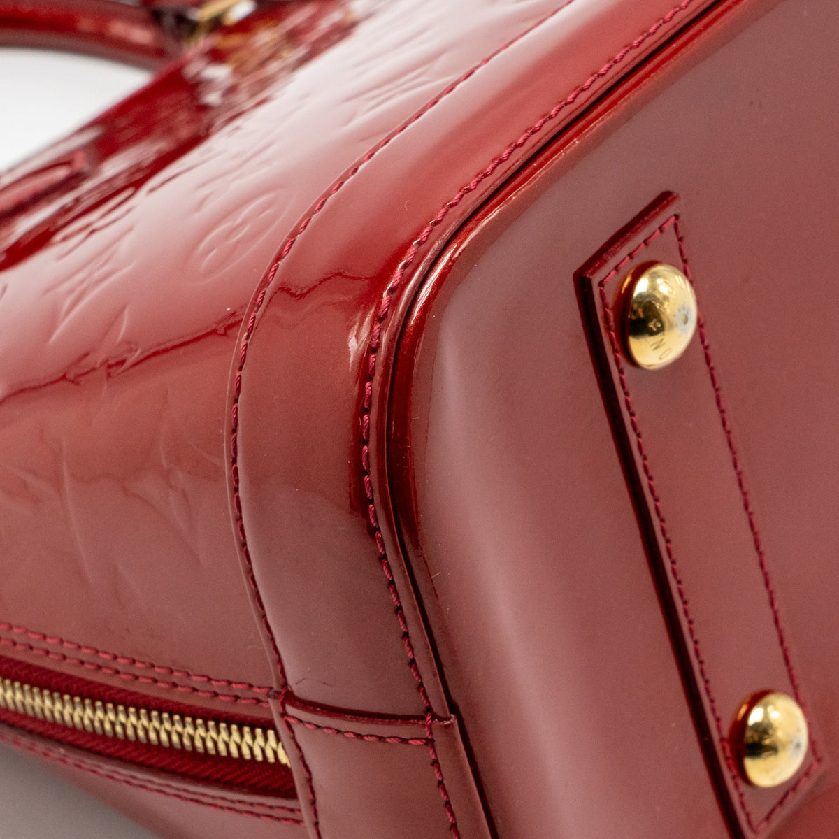 Louis Vuitton Alma PM Monogram Vernis Patent Red GHW