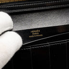 Hermes Bearn Wallet Box Black GHW