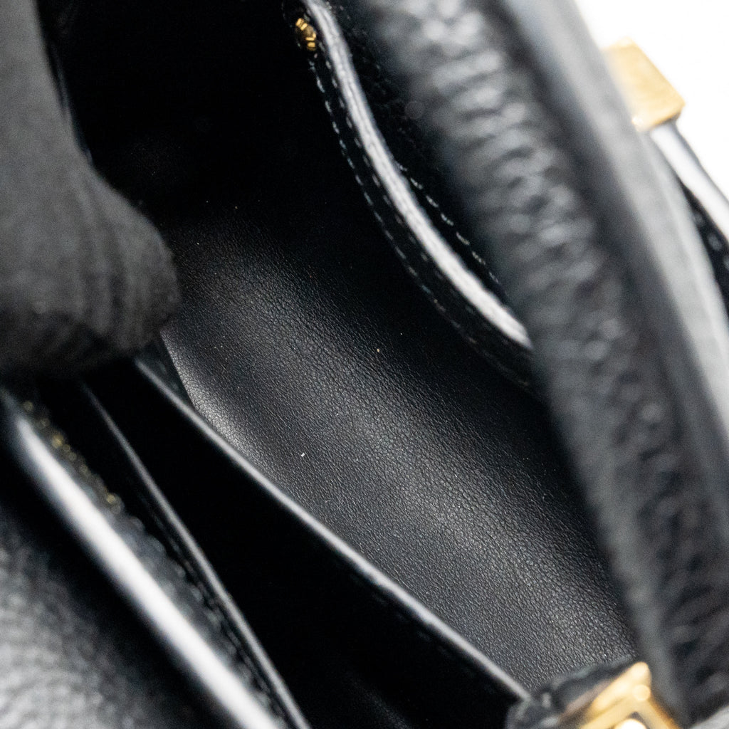 LOUIS VUITTON CAPUCINES MINI TAURILLON BLACK GHW