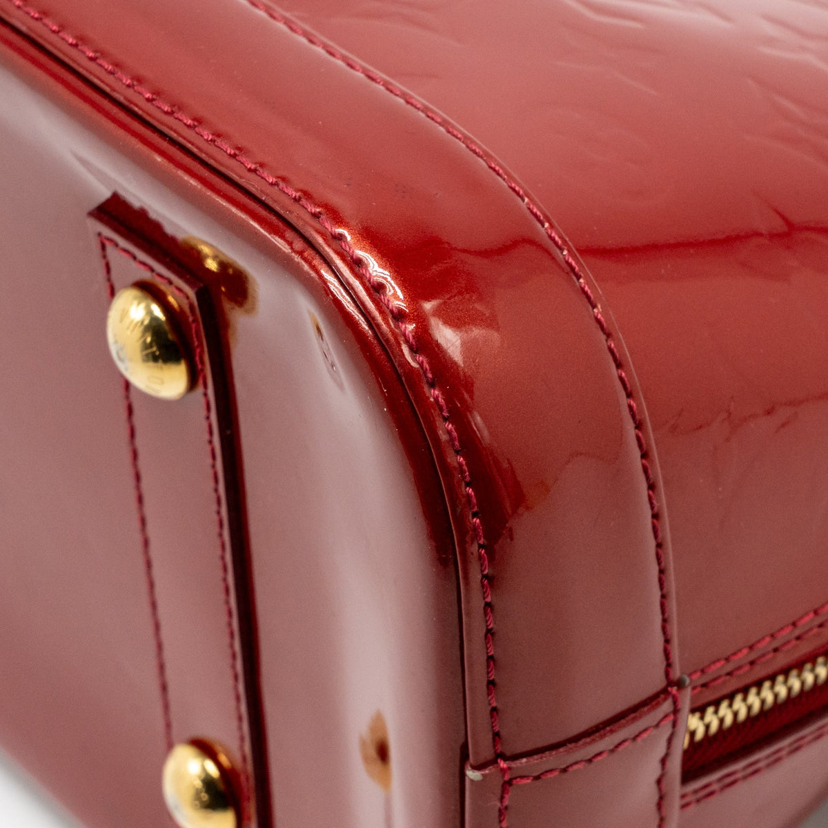 Louis Vuitton Alma PM Monogram Vernis Patent Red GHW
