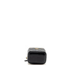 Chanel top handle mini vanity case with chain lambskin black GHW