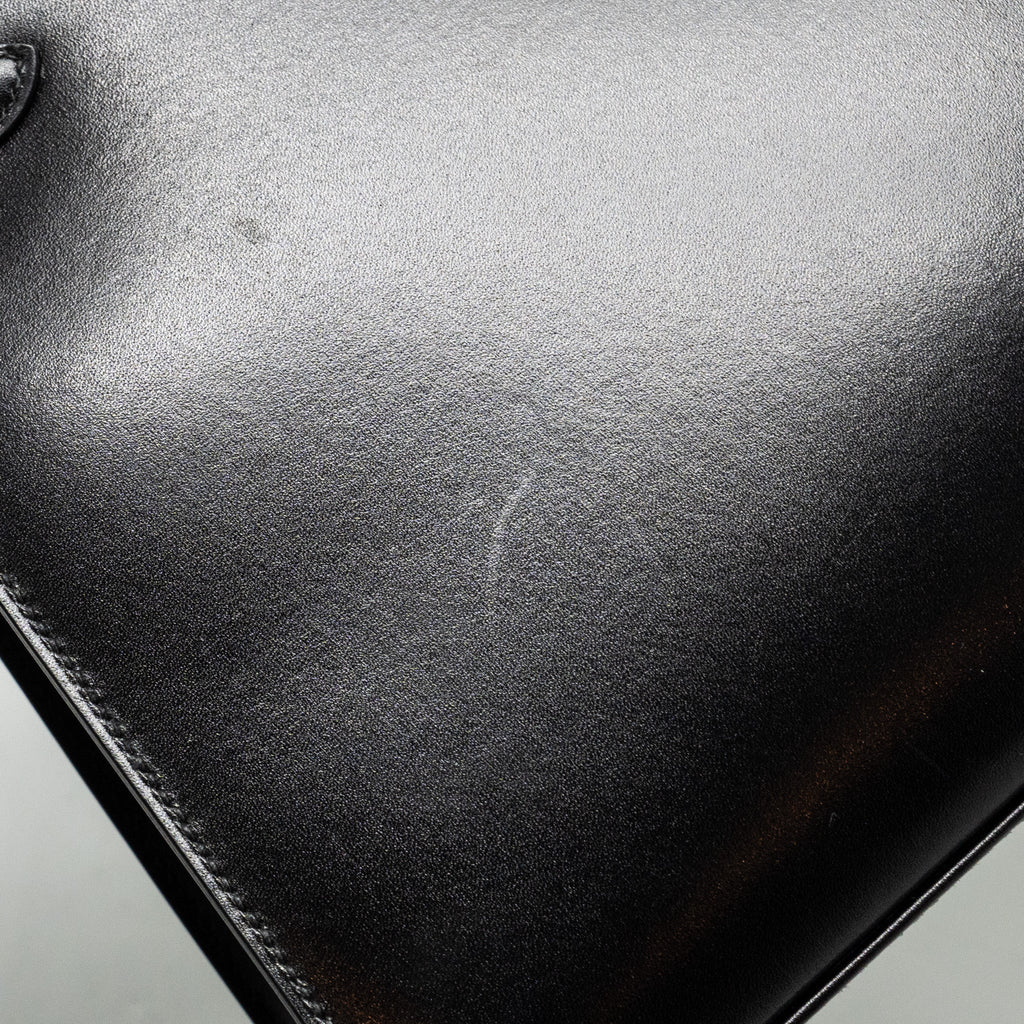 HERMES KELLY 25 BOX BLACK GHW