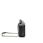 CHANEL CAVIA LEATHER VANITY BAG BLACK GHW