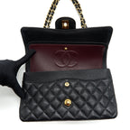 CHANEL MEDIUM CLASSIC FLAP BAG CAVIAR BLACK GHW