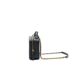 CHANEL CAVIA LEATHER VANITY BAG BLACK GHW