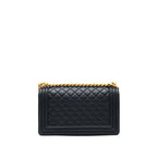 CHANEL MEDIUM BOY BLACK LAMBSKIN GHW