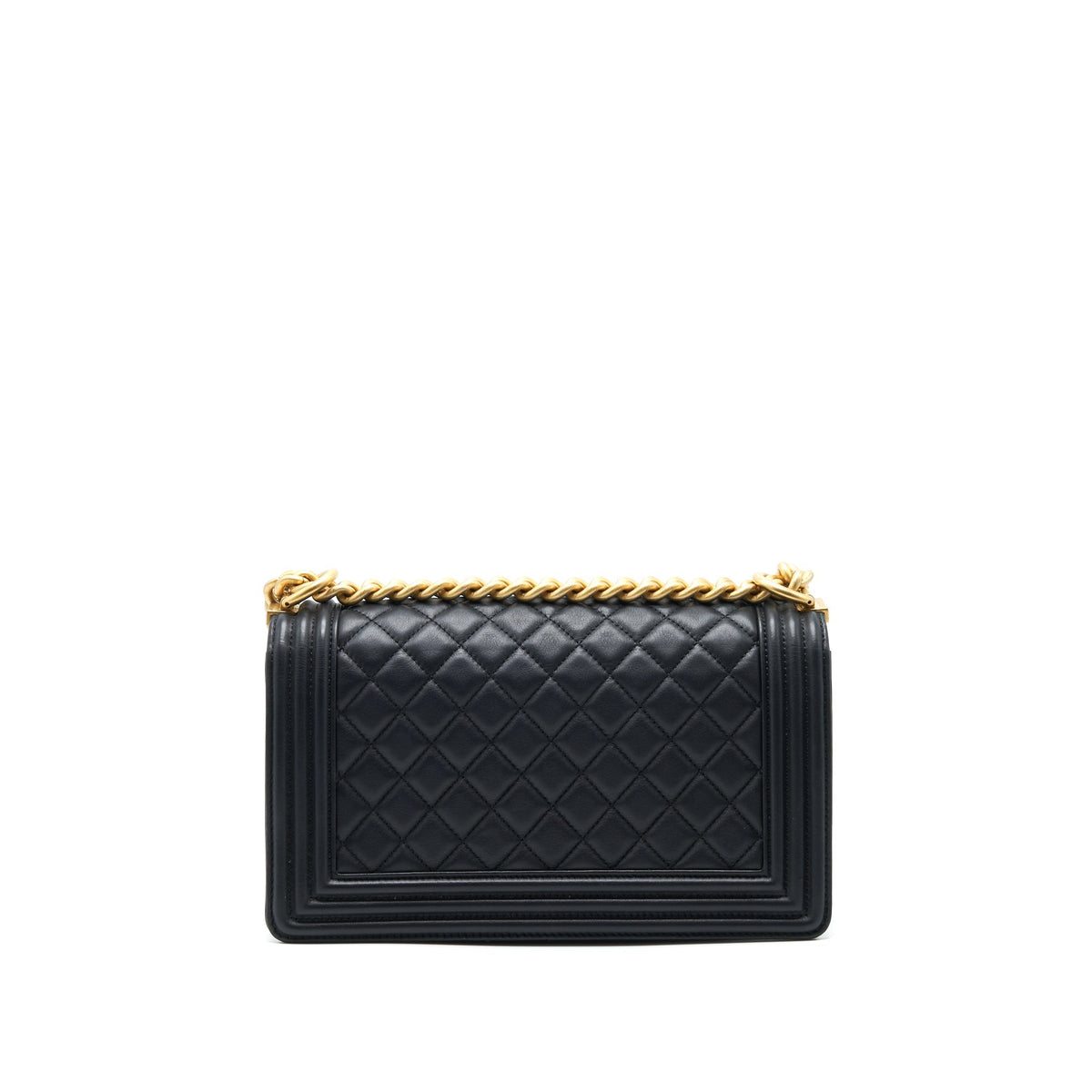 CHANEL MEDIUM BOY BLACK LAMBSKIN GHW