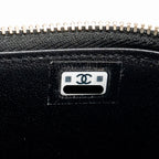 CHANEL TOP HANDLE LONG VANITY CASE LAMBSKIN BLACK LGHW (MICROCHIP)