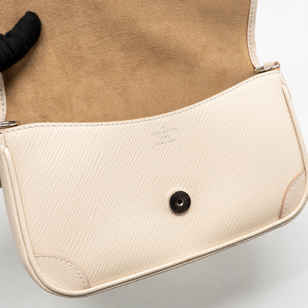 LOUIS VUITTON BUCI BAG EPI LEATHER QUARTZ WHITE SHW