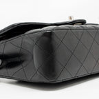 CHANEL SMALL CLASSIC DOUBLE FLAP BAG LAMBSKIN BLACK SHW