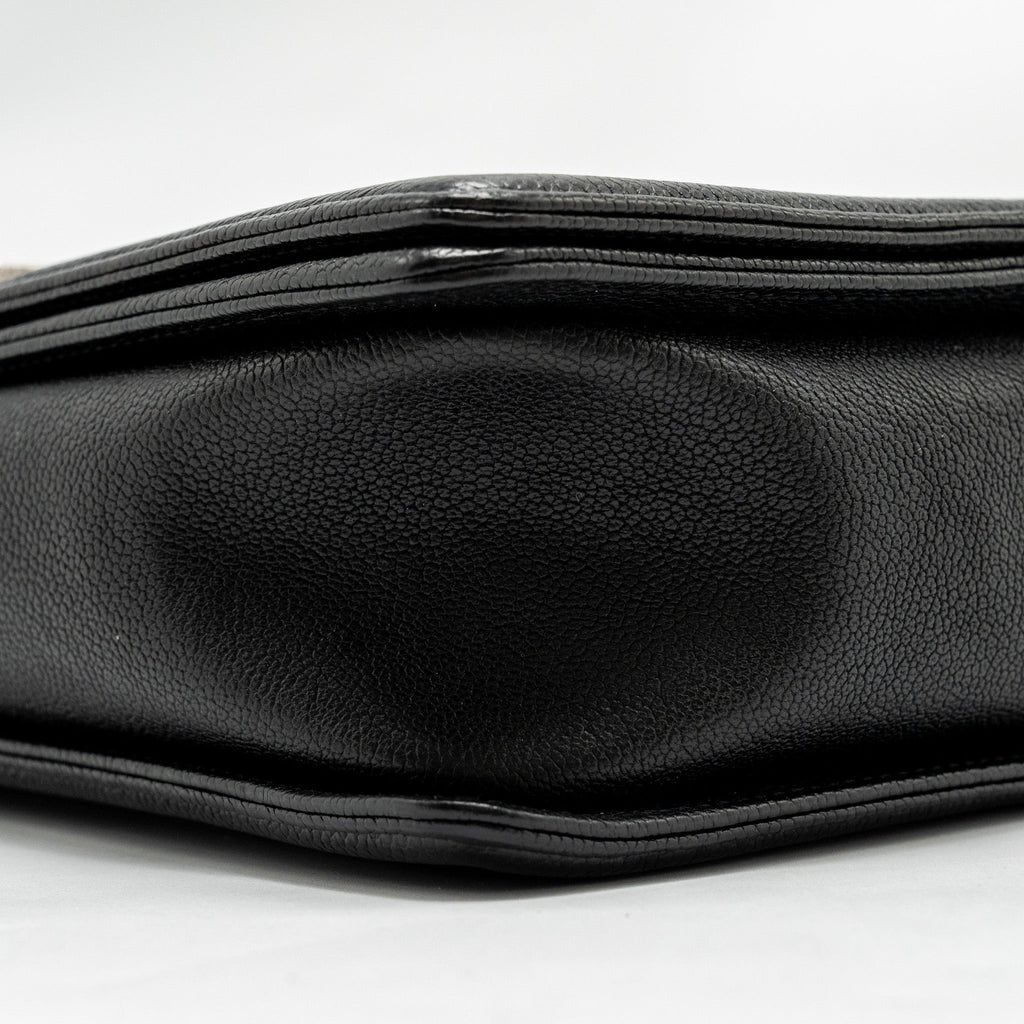 CHANEL MAXI BOY BAG CAVIAR BLACK RUTHENIUM HARDWARE