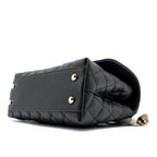 CHANEL SMALL COCO HANDLE CAVIAR BLACK LGHW (MICROCHIP)