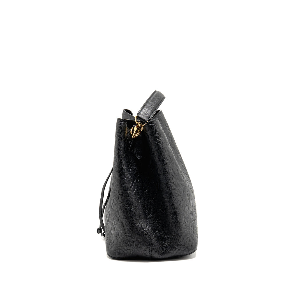 Louis Vuitton Neo Noe MM Monogram Empreinte Leather Black GHW