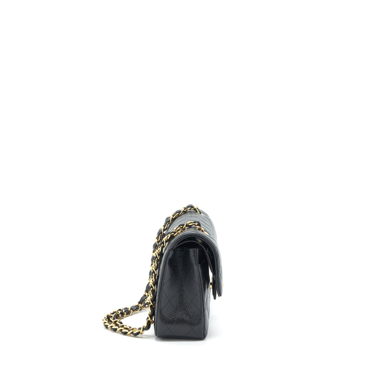 CHANEL SMALL CLASSIC DOUBLE FLAP CAVIAR BLACK GHW