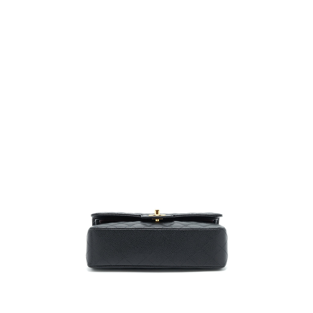 CHANEL SMALL CLASSIC DOUBLE FLAP CAVIAR BLACK GHW