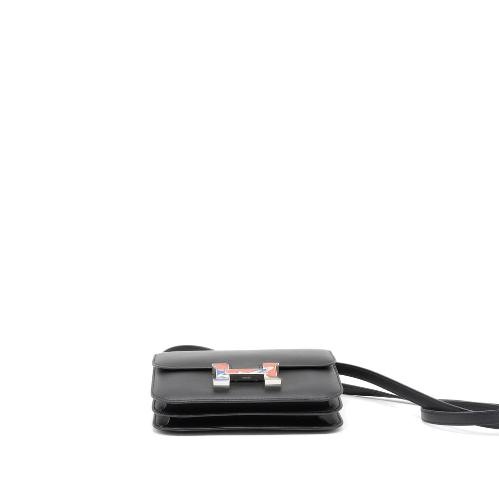 HERMES CONSTANCE MINI MARBLE LOCK SWIFT BLACK/MULTICOLOUR SHW