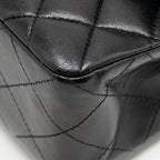 CHANEL SMALL CLASSIC DOUBLE FLAP BAG LAMBSKIN BLACK SHW