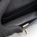 CHANEL 23P MINI COCO LOVE FLAP BAG CAVIAR BLACK GHW (MICROCHIP)