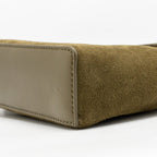 Chanel Vanity with Chain Suede Calfskin Dark Khaki GHW (Microchip)