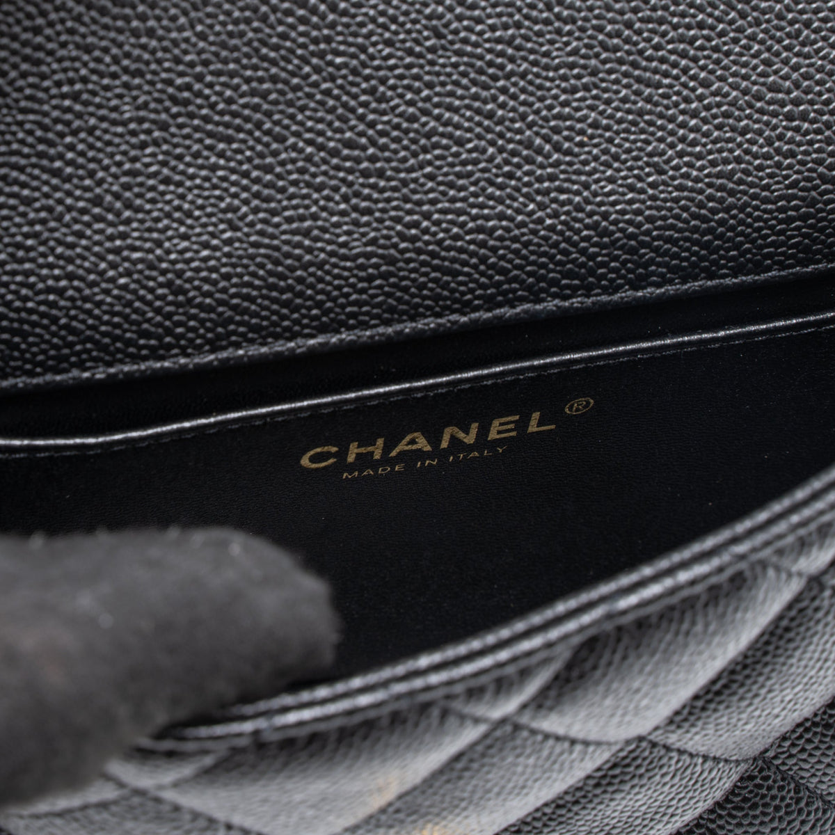 CHANEL 23P MINI COCO LOVE FLAP BAG CAVIAR BLACK GHW (MICROCHIP)