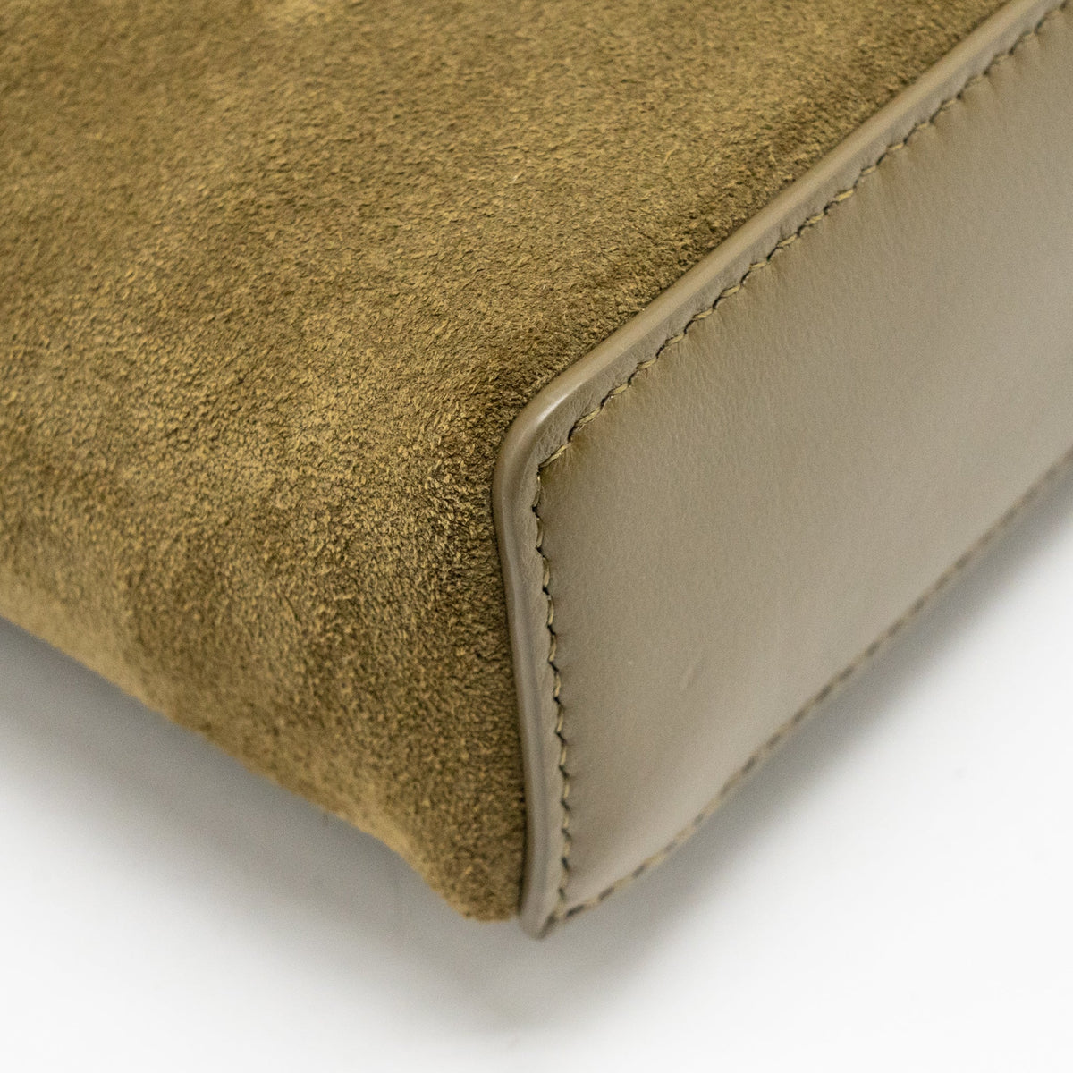 Chanel Vanity with Chain Suede Calfskin Dark Khaki GHW (Microchip)