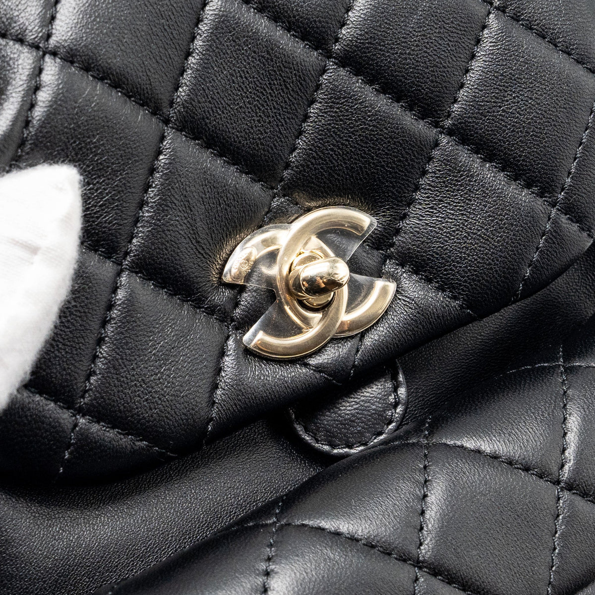 CHANEL MINI DUMA BACKPACK LAMBSKIN BLACK LGHW (MICROCHIP)