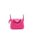 Hermes Mini Lindy Rose Shocking SHW