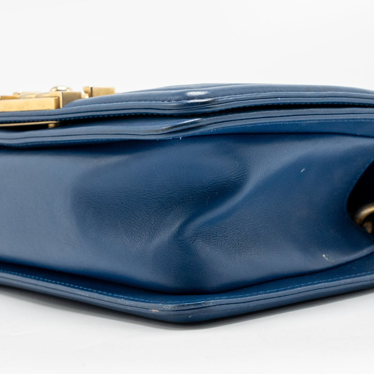 Chanel Small Boy Bag Lambskin Blue GHW