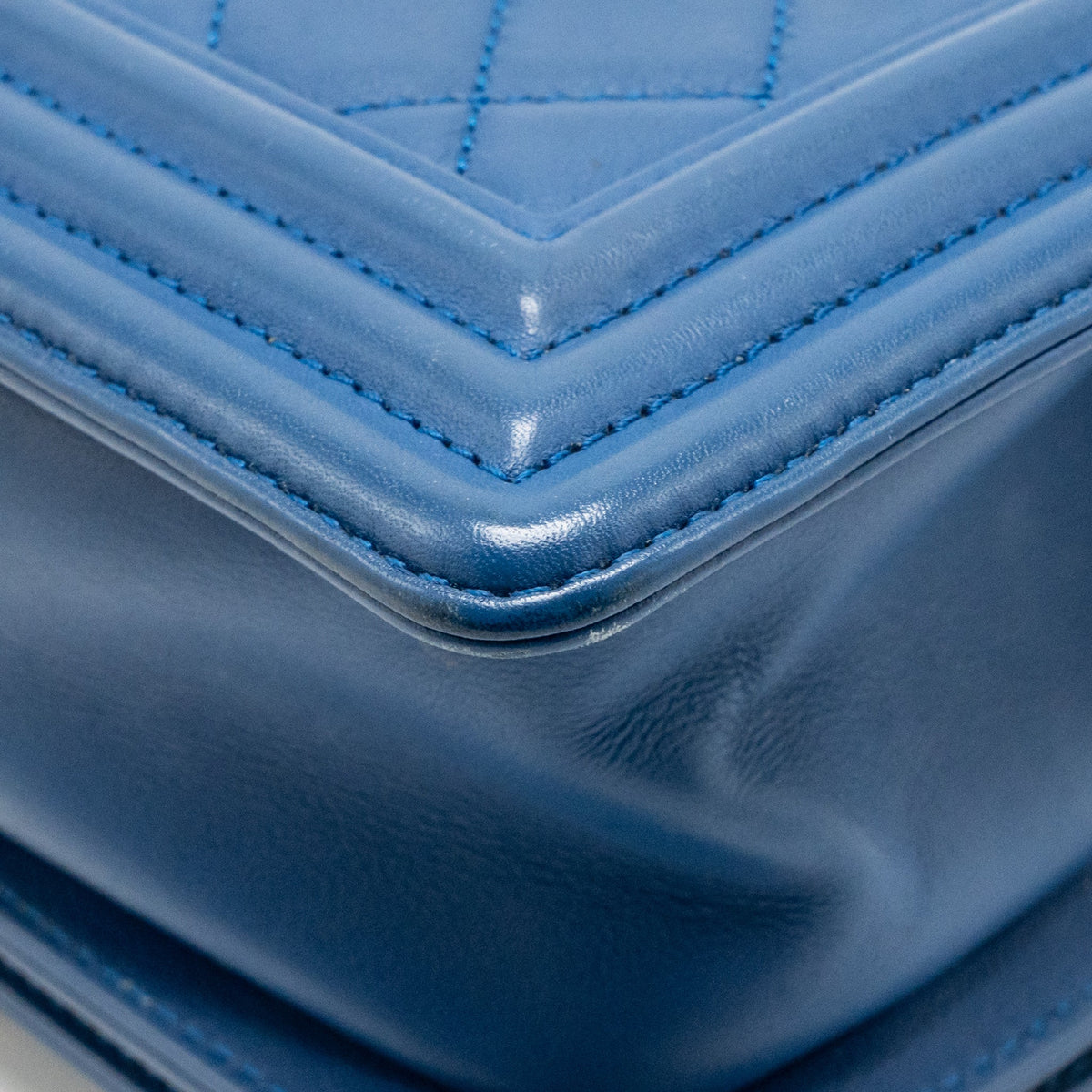 Chanel Small Boy Bag Lambskin Blue GHW